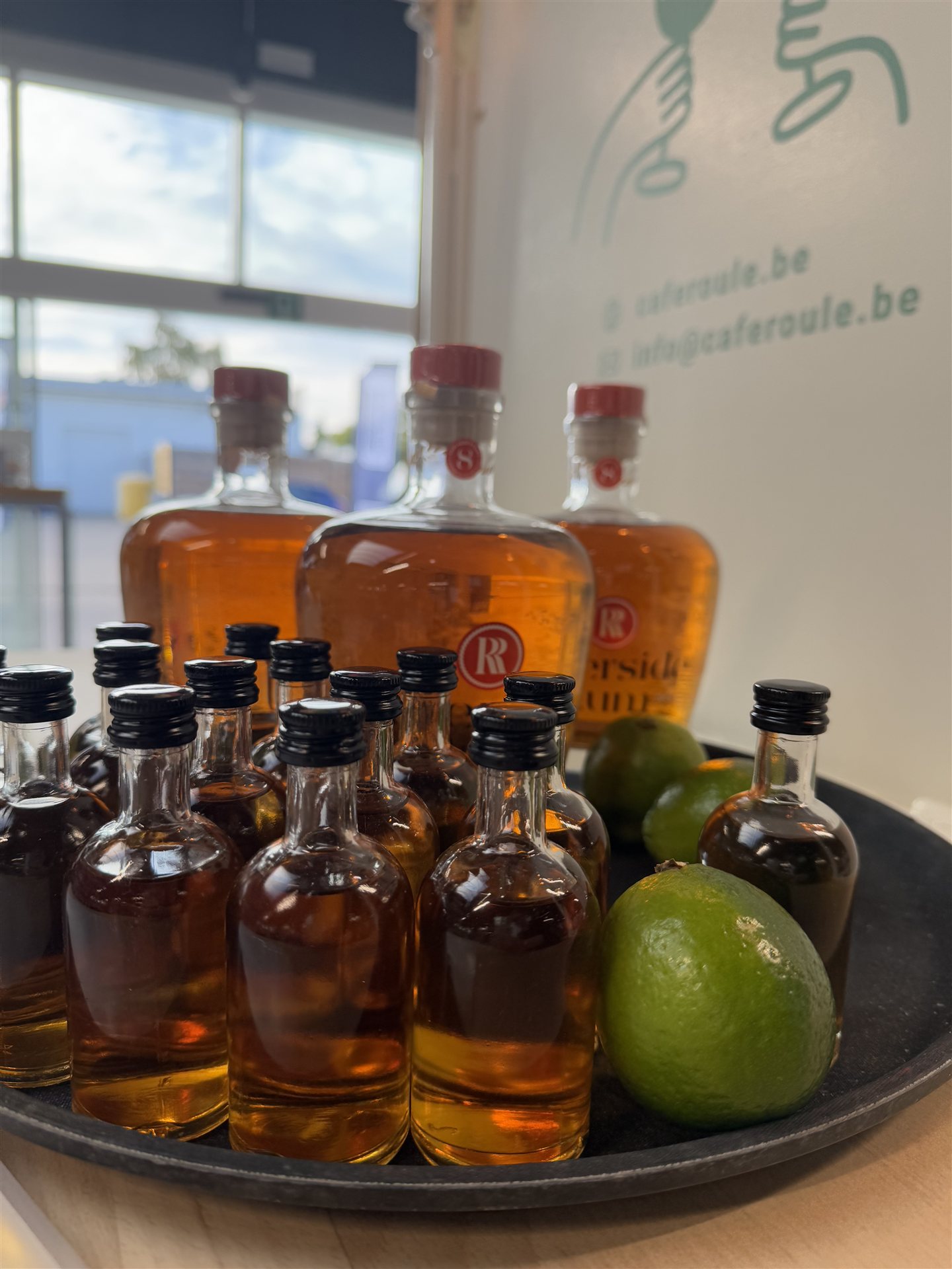 Riverside Rum tasting bottles